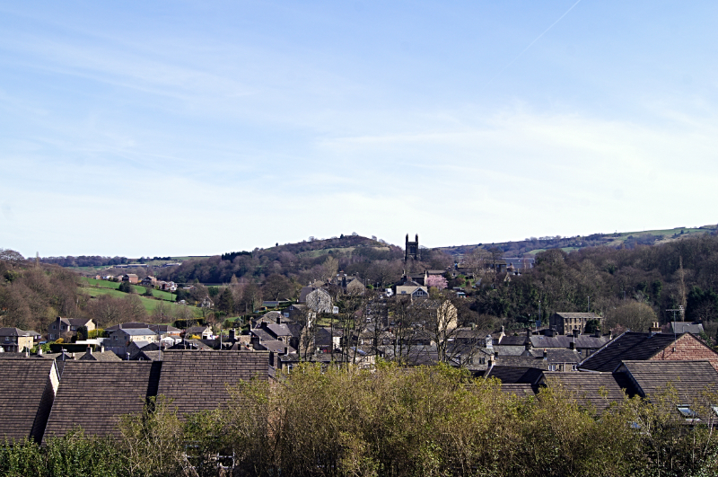 View of New Mills from Wooldale