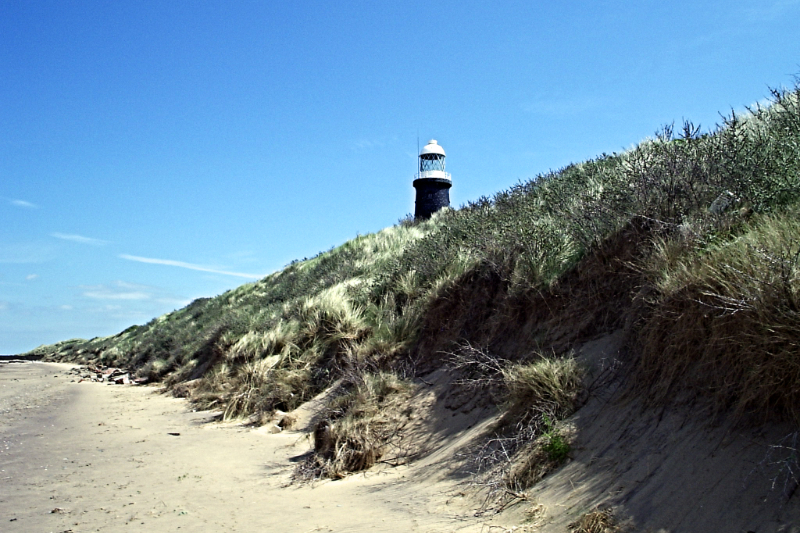 Spurn lighthouse and sand dunes