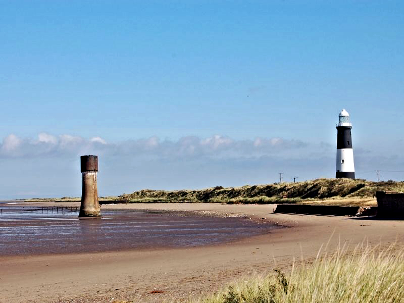 Former and present lighthouses on Spurn Head