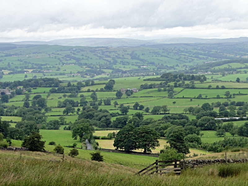Lancashire countryside view from Pendle Hill