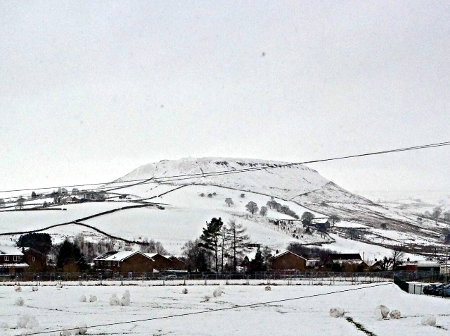 Musbury Tor covered in snow