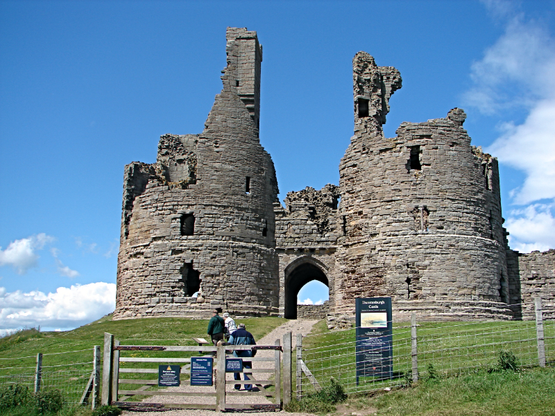 The entrance to Dunstanburgh Castle