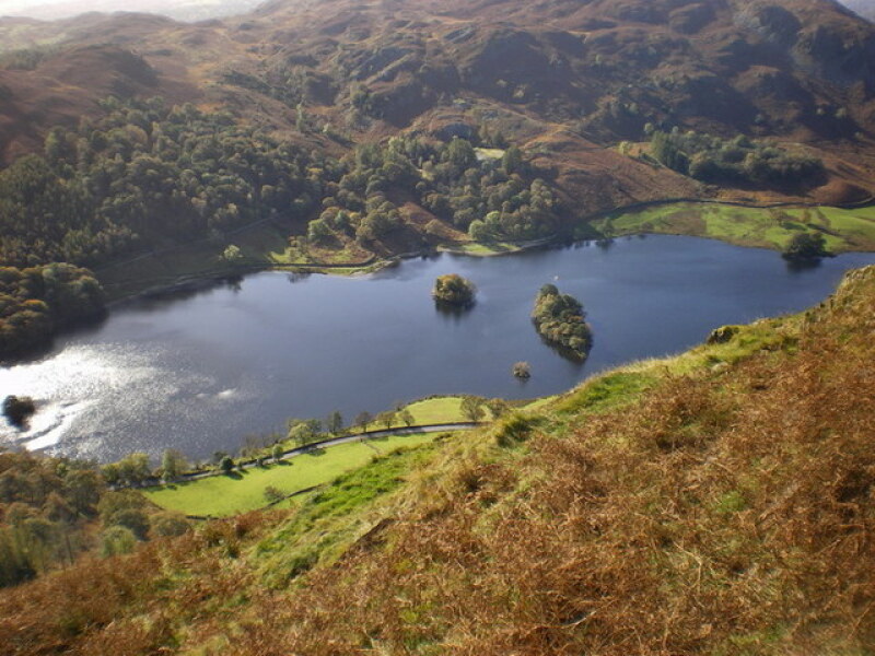 Looking down on Rydal Water