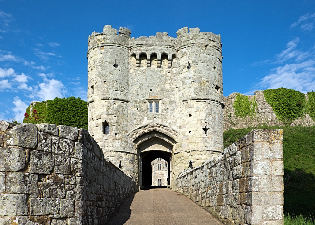 The gatehouse entrance to the castle