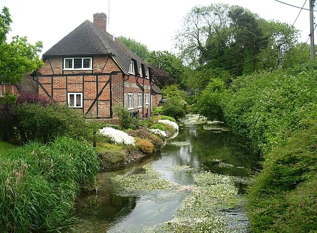 River Lambourn in East Garston