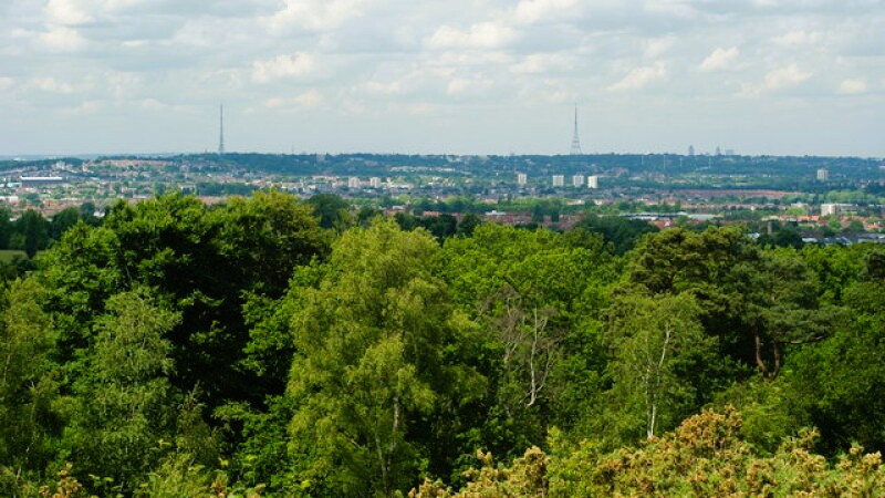 View of London from Addington Hills