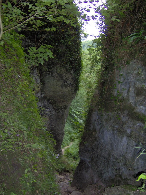 A squeeze in Ebbor Gorge