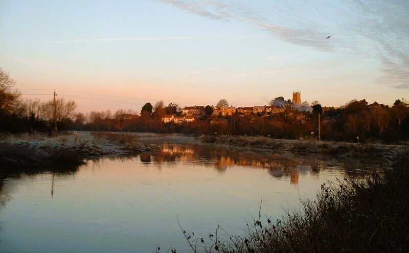 View to Langport from the River Parrett