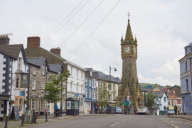 The centre of Machynlleth