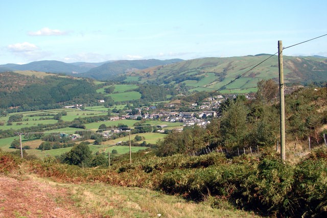 Looking back to Machynlleth from Wylfa