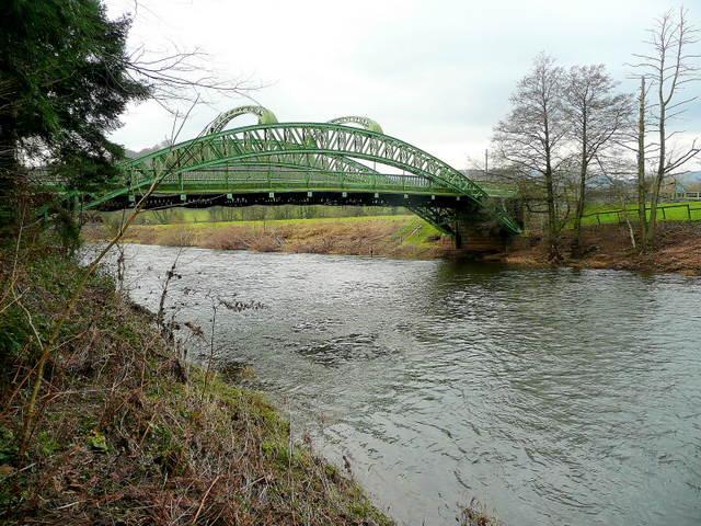 Pont-Kemeys Chain Bridge spanning the River Usk