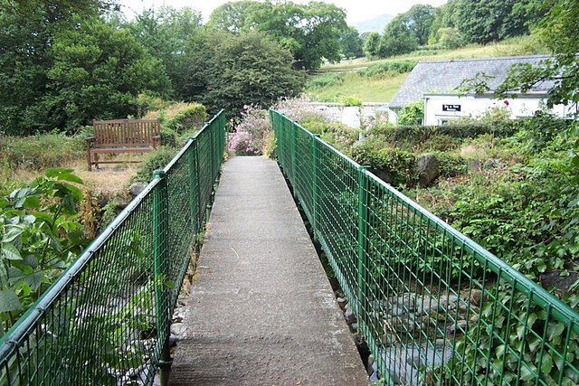 Afon Roe footbridge in Rowen