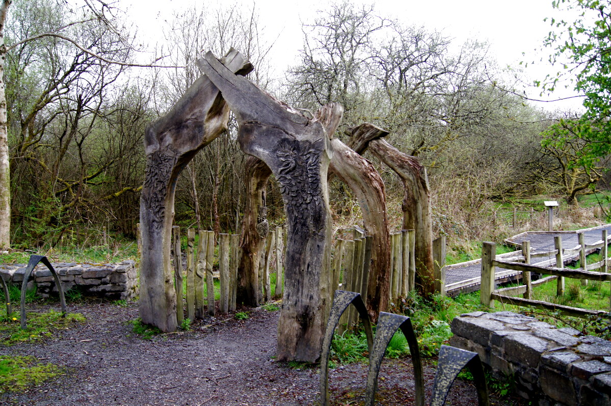 Woodcraft entrance to Cors Caron Nature Reserve