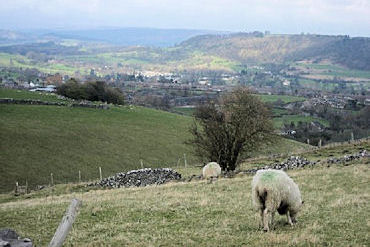 View over the countryside towards Bakewell