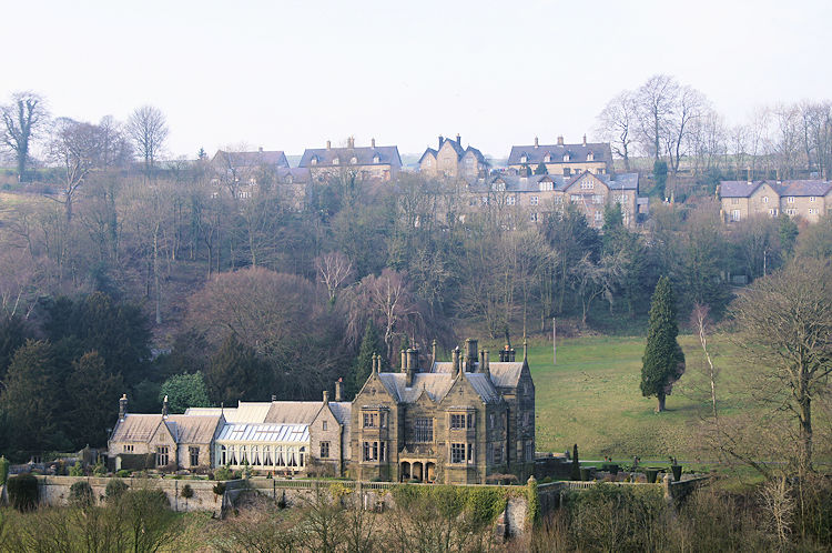 Cressbrook Hall and the village