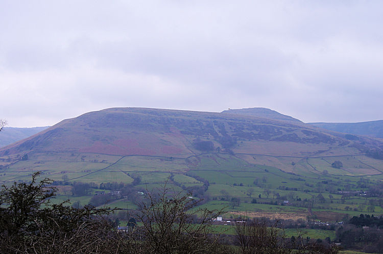 View to Kinder Scout from the north slope of Mam Tor