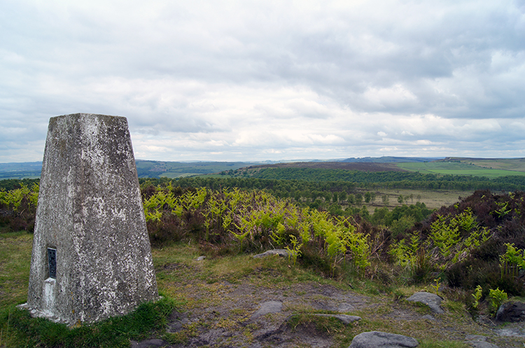 Trig point near Birchen Edge