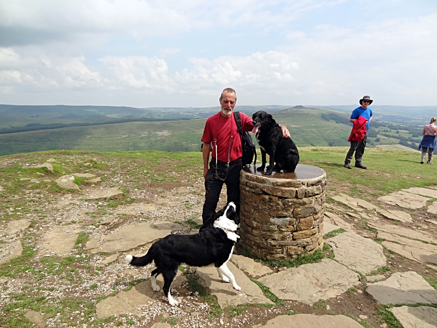 Steve, Keira and Ziggy on Lose Hill