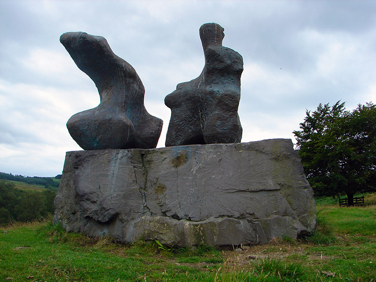 Two Piece Reclining Figure by Henry Moore