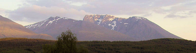 The awesome view of Ben Nevis from the north