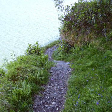 Narrow path above Loch Moidart