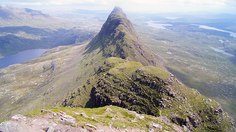 Looking down to Meall Meadhonach