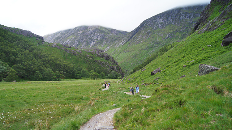 The upland meadow near Steall Falls
