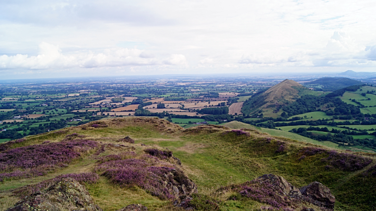 The view north-east from Caer Caradoc Hill