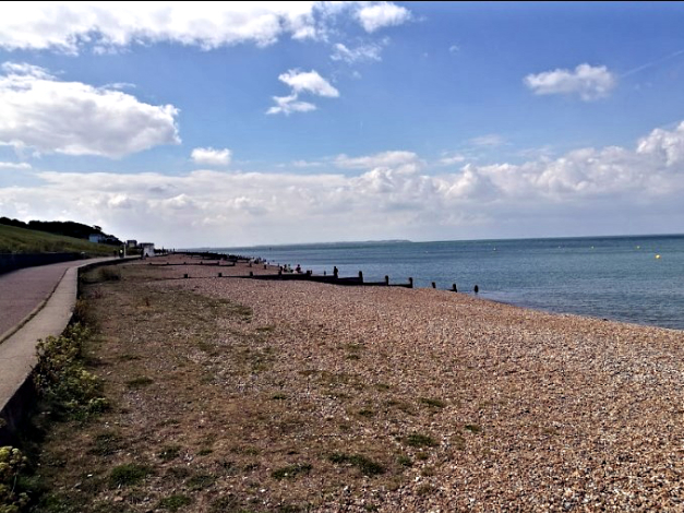 Out of Whitstable and closing in on Swalecliffe