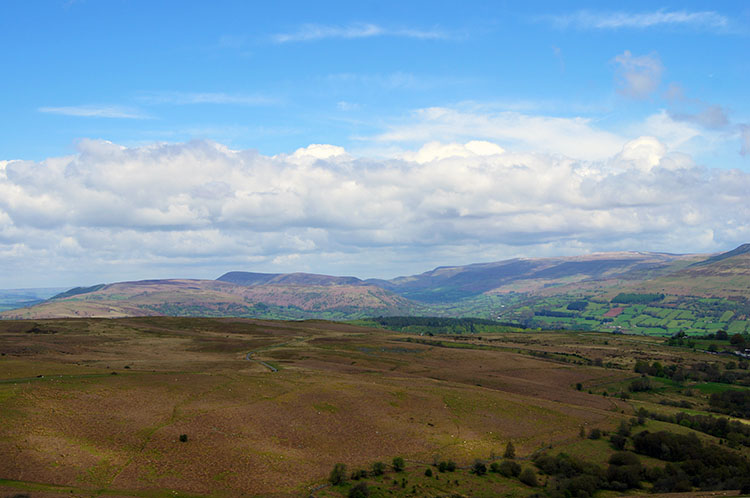 Views north west to the Brecon area