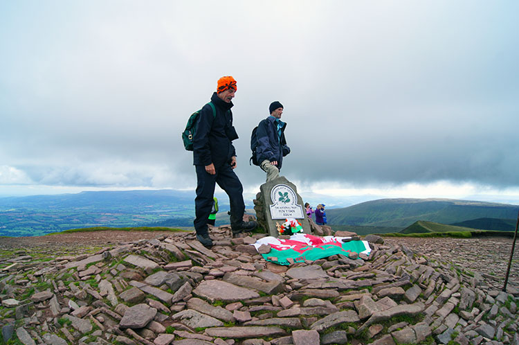Steve and Dave at the summit of Pen y Fan