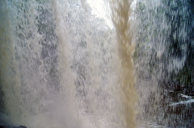 Looking out from behind Sgwd yr Eira