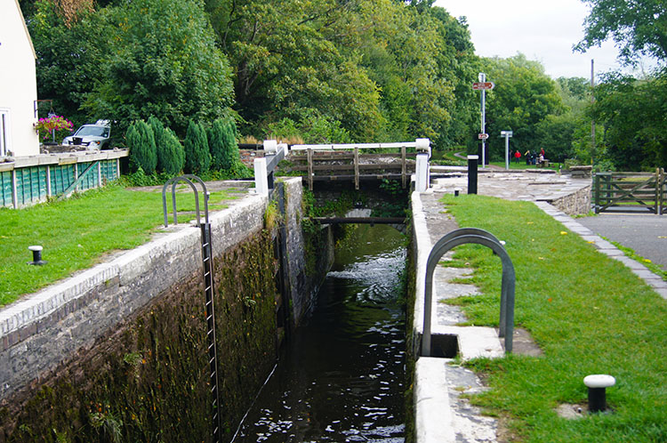 A lock on the canal near Brecon