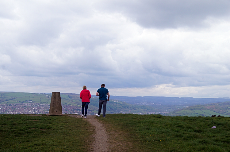 Looking at Caerphilly from Caerphilly Mountain