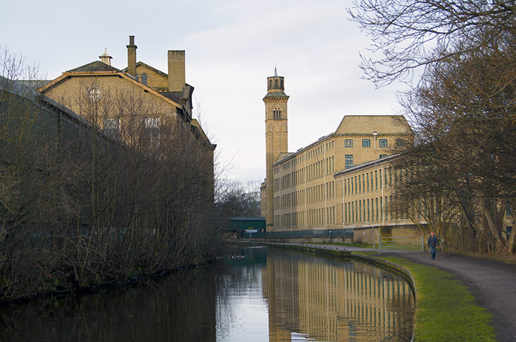 Salt's Mill and the Leeds and Liverpool Canal