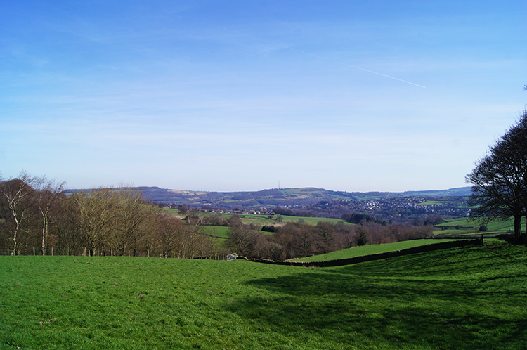 View to Huddersfield and Emley Moor